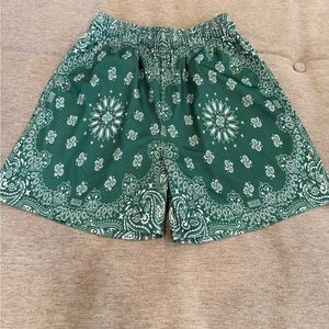 Bravest Studios Forest Green Patterned Shorts size S